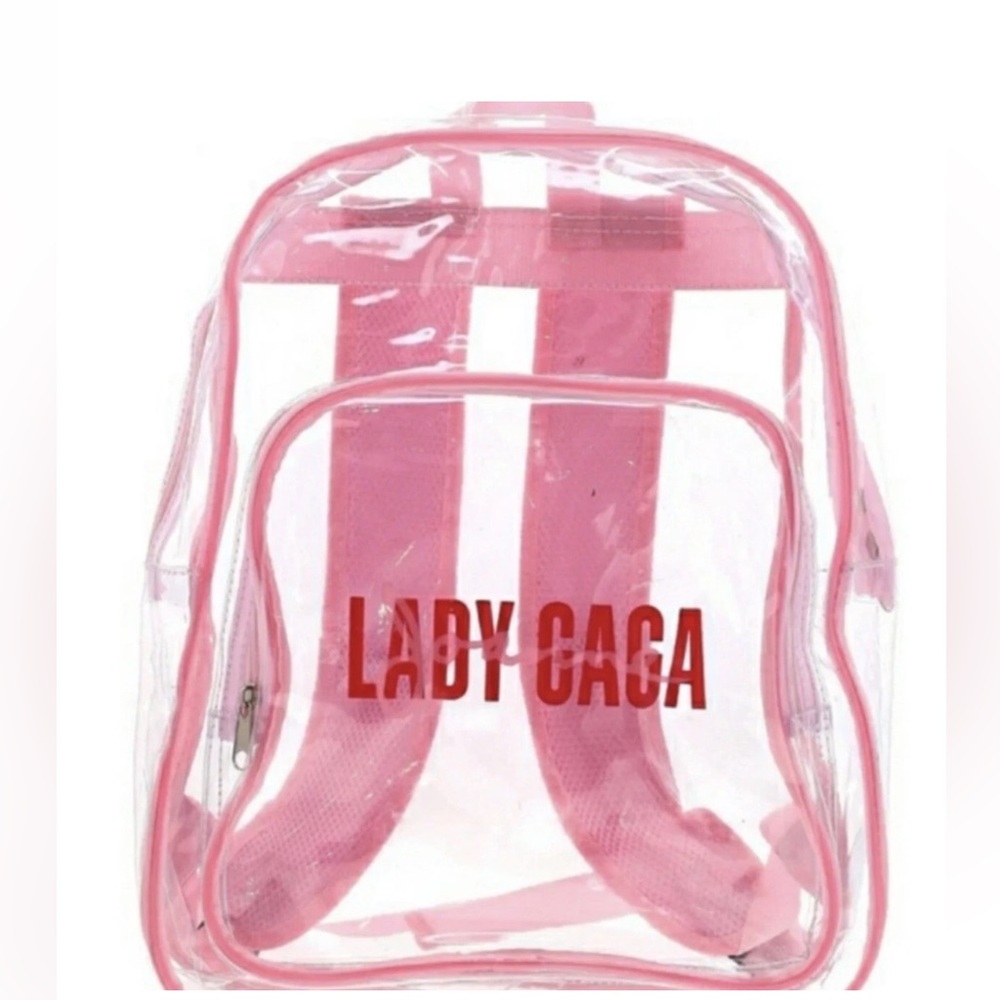 Lady Gaga See Through New Pink Clear Backpack BRAND NEW